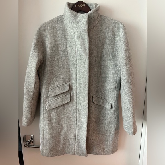 J Crew Italian Wool Coat Nello Gori Cocoon Sz 10 - Picture 1 of 6